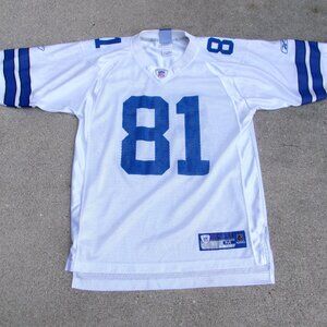 VTG Reebok NFL Dallas Cowboys Terrell Owens White Medium Football Jersey Shirt